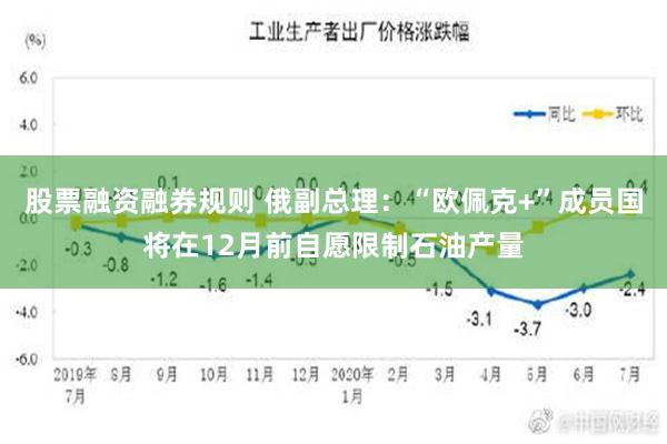 股票融资融券规则 俄副总理：“欧佩克+”成员国将在12月前自愿限制石油产量