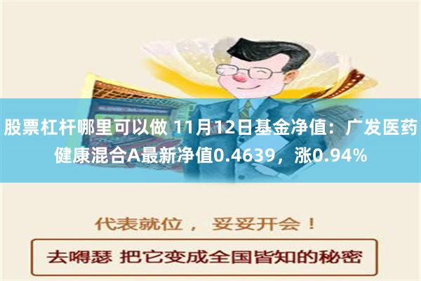 股票杠杆哪里可以做 11月12日基金净值：广发医药健康混合A最新净值0.4639，涨0.94%