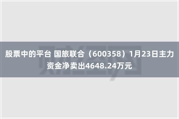 股票中的平台 国旅联合（600358）1月23日主力资金净卖出4648.24万元